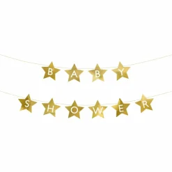 Party Deco Bannière Baby shower or (290 x 16,5 cm)