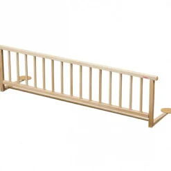 Hot Barrière de lit en bois de hêtre Audrey Brut 127 cm Barrière De Lit