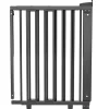Clearance Barrière de porte pivotante en bois Noir (58-105 cm) Barrière De Sécurité Et Accessoires