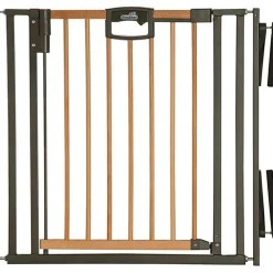 Geuther Barrière Easy Lock Wood Plus avec adaptateur escalier (84 à 92 cm)