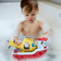 Hot Bateau de sauvetage et hélicoptère Jouet De Bain