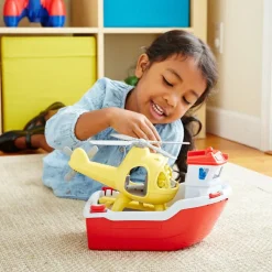 Hot Bateau de sauvetage et hélicoptère Jouet De Bain