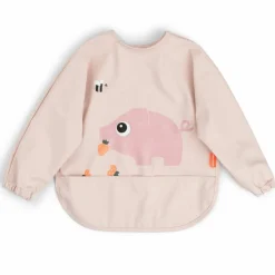 Done by Deer Bavoir à manches avec poche Tiny farm Rose