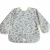 Online Bavoir à manches longues Blue Flowers (6-24 mois) Bavoirs