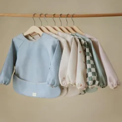 Clearance Bavoir à manches longues Olive Check (6-24 mois) Bavoirs