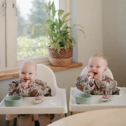 Best Bavoir à manches longues Retro Flowers (6-24 mois) Bavoirs