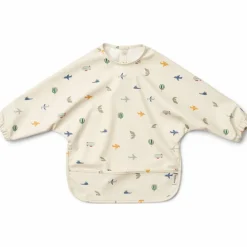 Liewood Bavoir à manches Merle Aviator Ecru