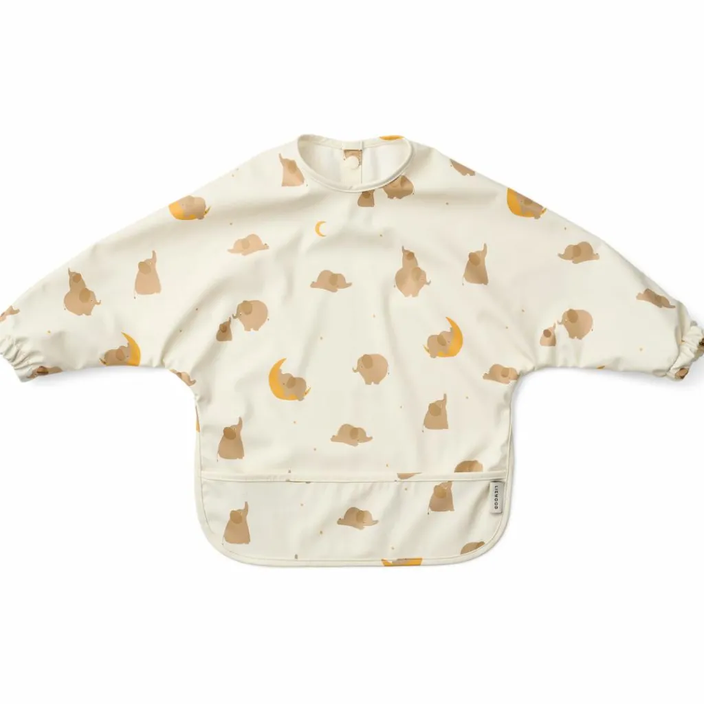 Outlet Bavoir à manches Merle Elephant Crème de la crème Bavoirs