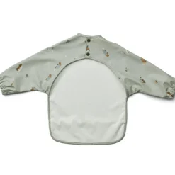 Liewood Bavoir à manches Merle Véhicules dove blue mix