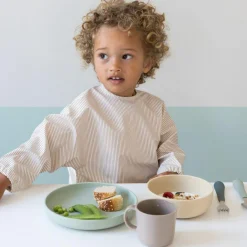 Cam Cam Copenhagen Bavoir à manches Rayures marron