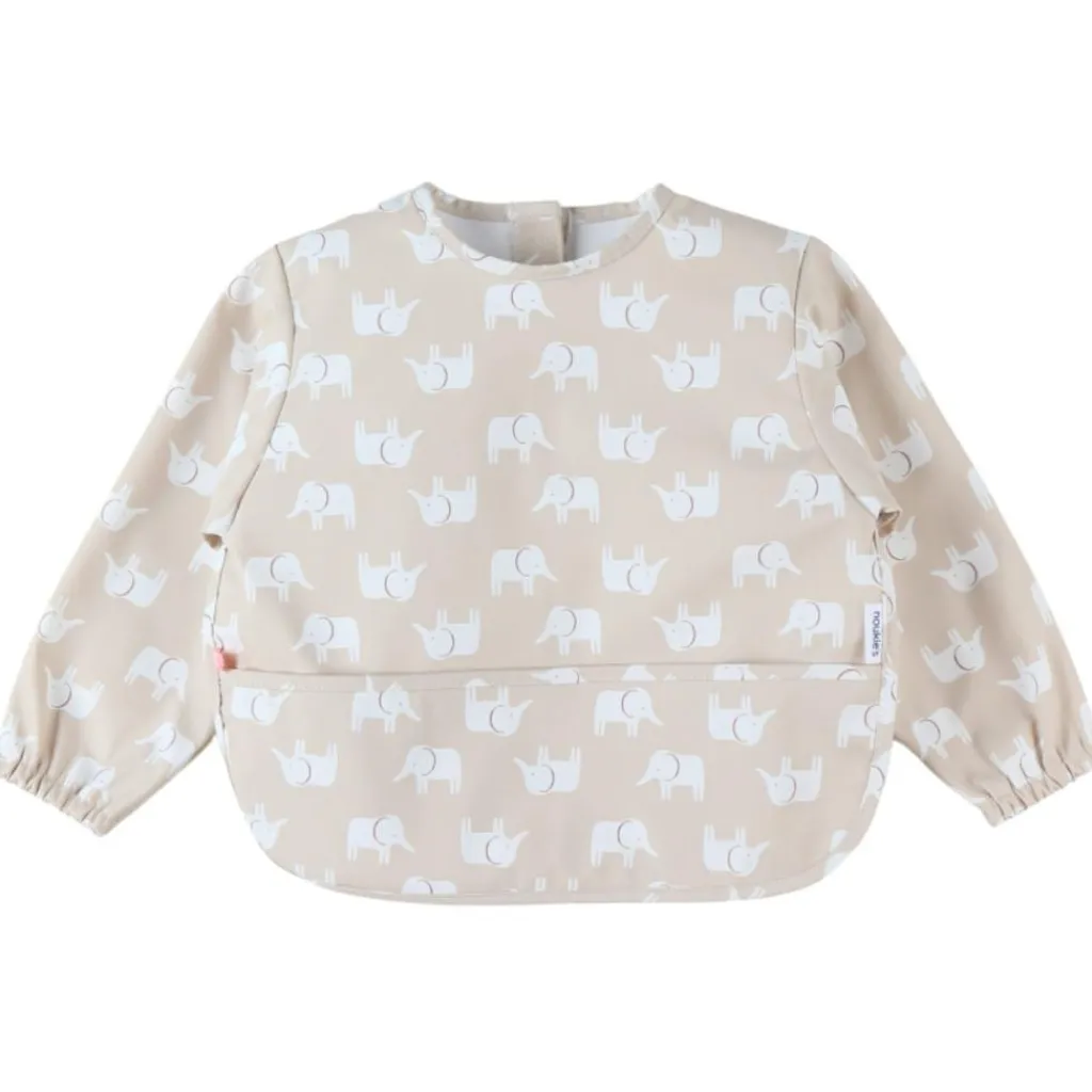 Noukie's Bavoir à manches Tender beige Mix et Match
