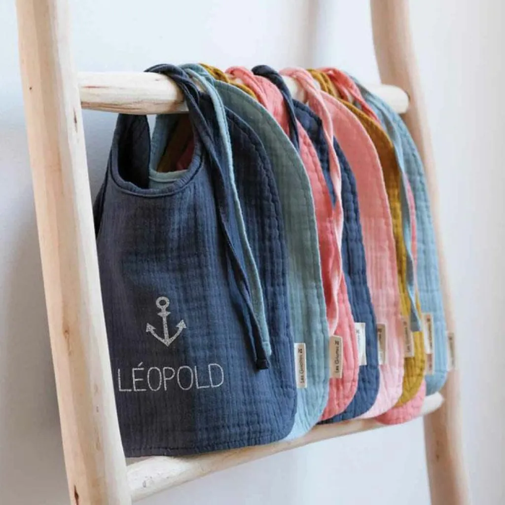 Outlet Bavoir à nouer Bleu pétrole (personnalisable) Bavoirs