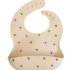 Bavoir à poche en silicone Black daisy Bavoirs