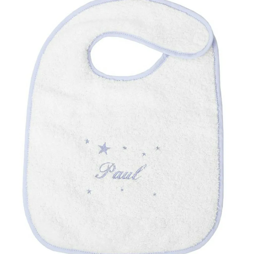 Sale Bavoir à velcro étoile bleu (personnalisable) Bavoirs