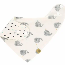 Outlet Bavoir bandana en coton bio baleine Little Water Bavoirs