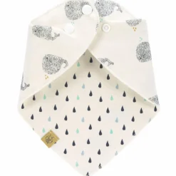 Outlet Bavoir bandana en coton bio baleine Little Water Bavoirs