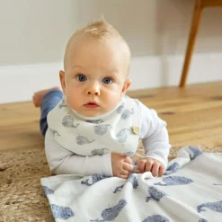 Outlet Bavoir bandana en coton bio baleine Little Water Bavoirs