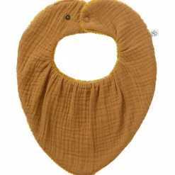 BB & Co Bavoir bandana réversible bambou et gaze de coton havane