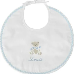 New Bavoir de naissance Ours bleu (personnalisable) Bavoirs