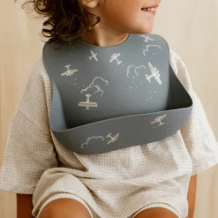 Hot Bavoir en silicone à poche Aviateur Bavoirs