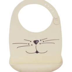 Trois Kilos Sept Bavoir en silicone Chat Sable