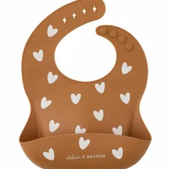 New Bavoir en silicone Coeurs Caramel Bavoirs