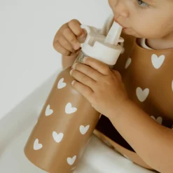 New Bavoir en silicone Coeurs Caramel Bavoirs