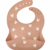 Atelier Wagram Bavoir en silicone Coeurs Latté