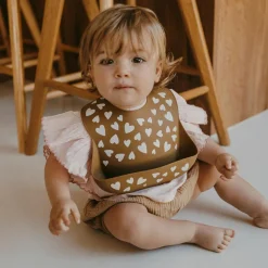 Outlet Bavoir en silicone Fall In Love camel Bavoirs