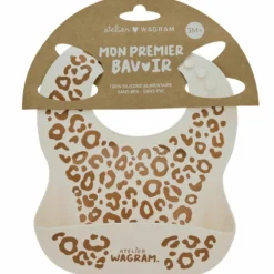 Outlet Bavoir en silicone Léopard Crème Bavoirs