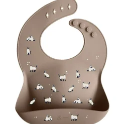 New Bavoir en silicone Minouche taupe Bavoirs