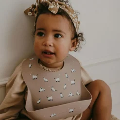 New Bavoir en silicone Minouche taupe Bavoirs