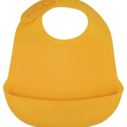 Trois Kilos Sept Bavoir en silicone Moutarde