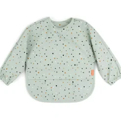 Done by Deer Bavoir manches avec poche Happy dots Vert