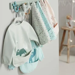 Done by Deer Bavoir manches avec poche Happy dots Vert