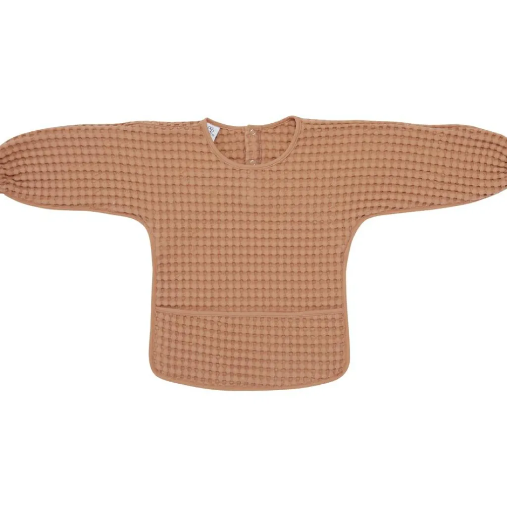 BB & Co Bavoir manches longues en coton gaufré Cassonade (6-24 mois)