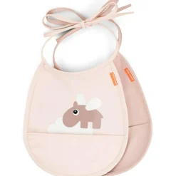 Done by Deer Bavoir petit lot de 2 Happy clouds rose