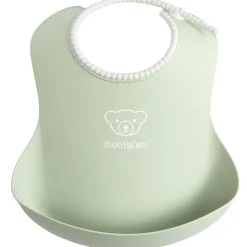 BabyBjörn Bavoir plastifié à poche vert pastel