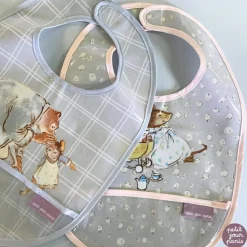 Petit Jour Paris Bavoir plastifié à velcro Ernest et Célestine