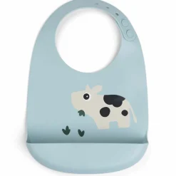 Done by Deer Bavoir silicone Dotti Bleu