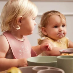 Bavoir silicone imprimé Fleurs d'automne Bavoirs