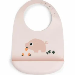 Sale Bavoir silicone Pigee Rose Bavoirs