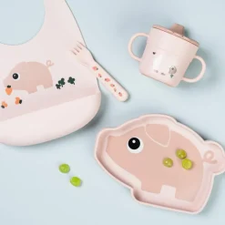 Sale Bavoir silicone Pigee Rose Bavoirs