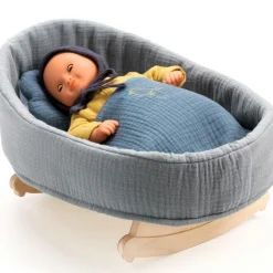 Djeco Berceau à bascule pour poupon Blue Dream