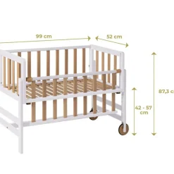 Geuther Berceau cododo Betty naturel et blanc (45 x 90 cm)
