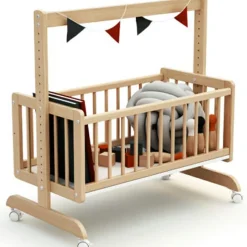 AT4 Berceau cododo évolutif en bureau en bois de hêtre Essentiel