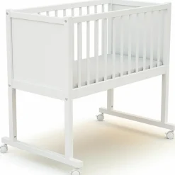 AT4 Berceau en bois de hêtre Confort blanc (40 x 80 cm)