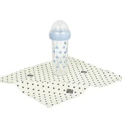 Le Biberon Français Biberon anti colique coeurs bleus X BONTON (210 ml)