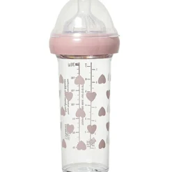 Le Biberon Français Biberon anti colique coeurs roses X BONTON (210 ml)