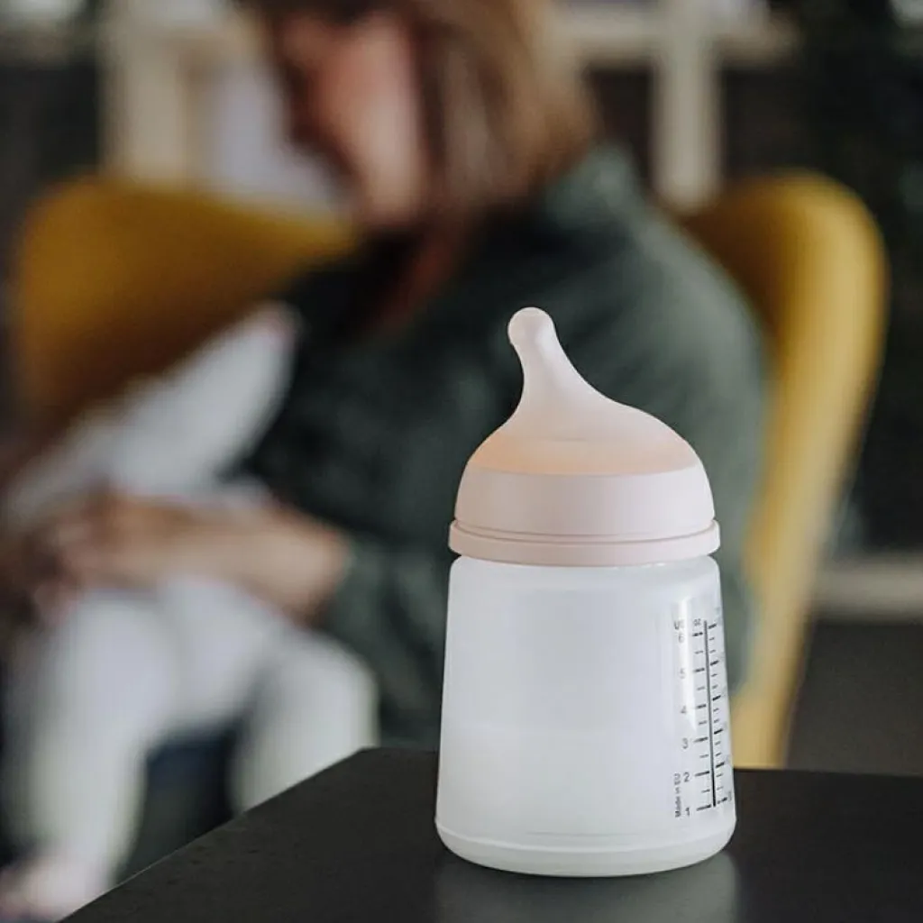 Suavinex Biberon anti-colique spécial allaitement Zerø.Zerø (180 ml)